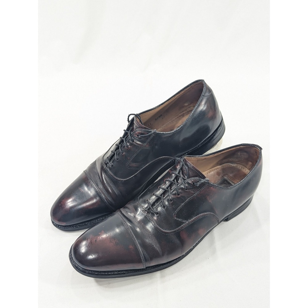 JOHNSTON & MURPHY‎ 22-2985 Optima Burgundy Oxford Shoes Men's US 11 B Made USA